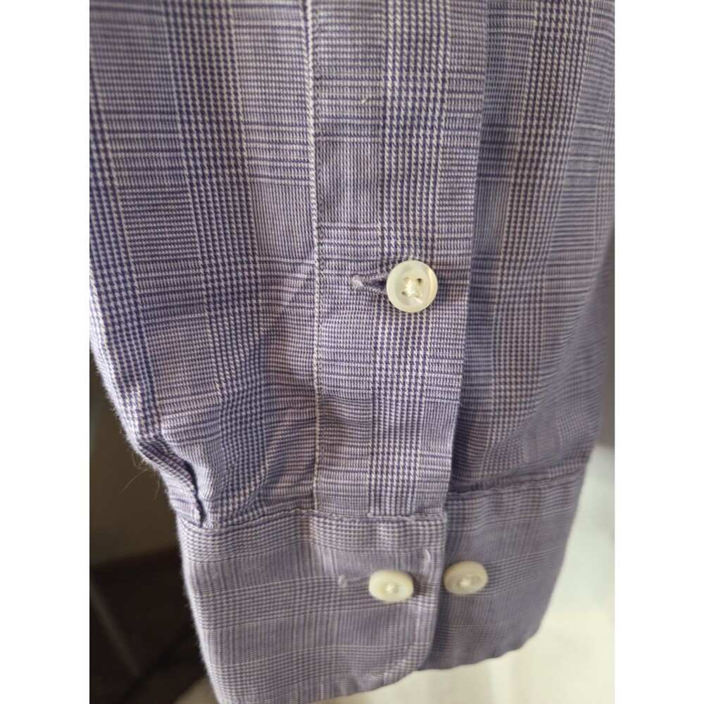 Polo Ralph Lauren Mens XL Purple Check Button Down Shirt Long Sleeve Cotton - Picture 3 of 7